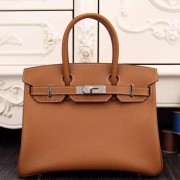 1:1 Copy Hermes Birkin 30cm 35cm Bag In Brown Epsom Leather HJ00566