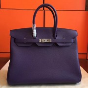 Best Cheap Hermes Iris Clemence Birkin 35cm Handmade Bag HJ00376