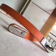 Best Cheap Hermes Orange Epsom Kelly Belt With Palladium Hardware HJ00721