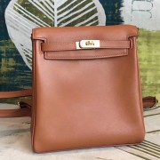 Cheap Hermes Gold Swift Kelly Ado PM Backpack Replica HJ01210