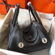 Cheap Hermes Vert Gris Lindy 30cm Clemence Handmade Bag HJ00557