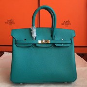 Copy Hermes Blue Paon Epsom Birkin 25cm Handmade Bag HJ00209