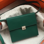 Copy Hermes Green Clic 16 Wallet With Strap HJ00777