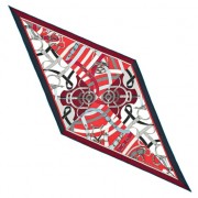 Copy Hermes Red/White Cavald'or Losange HJ00107