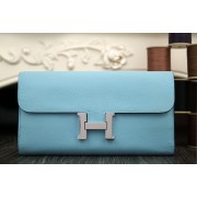 Copy Perfect Hermes Constance Wallet In Light Blue Epsom Leather HJ00793