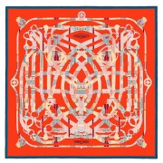 Copy Perfect Hermes Piment Cavalcadour Morning Shawl 140cm HJ00433