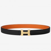 Designer Hermes Mini Constance Belt Buckle & Orange Epsom 24 MM Strap HJ00564