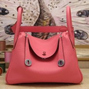 Fake Fake Hermes Rose Lipstick Clemence Lindy 34cm Bag HJ00145