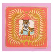 Fake Hermes Pink Silk Tigre Royal Shawl 140cm HJ00116