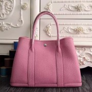Fake Hermes Small Garden Party 30cm Tote In Pink Leather HJ00830