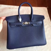 Fake High Quality Hermes Sapphire Epsom Birkin 25cm Handmade Bag HJ00892