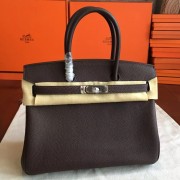Fake High Quality Knockoff Hermes Cafe Clemence Birkin 30cm Handmade Bag HJ00796