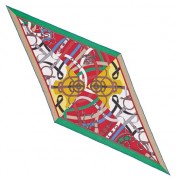 Fake Replica Hermes Green/Red Cavald'or Losange HJ00369
