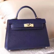 Fashion Replica High End Hermes Sapphire Epsom Kelly Mini II 20cm Handmade Bag HJ00383
