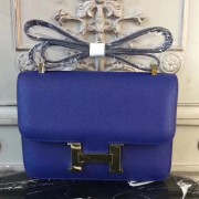 Hermes Blue Electric Constance MM 24cm Epsom Leather Bag Replica HJ01243