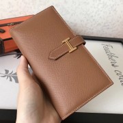 Hermes Brown Epsom Bearn Gusset Wallet HJ00911