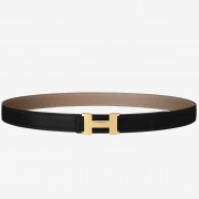 Hermes Mini Constance Belt Buckle & Taupe Epsom 24 MM Strap HJ01272