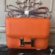 Hermes Orange Constance MM 24cm Epsom Leather Bag Replica HJ01295
