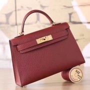 Hermes Ruby Epsom Kelly Mini II 20cm Handmade Bag Replica HJ00735