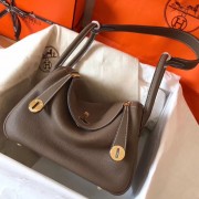Hermes Taupe Lindy 26cm Clemence Handmade Bag HJ00001