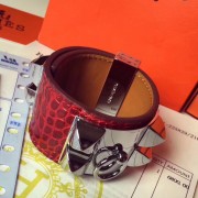Imitation AAA Hermes Red Alligator Collier De Chien Bracelet Size S HJ00157