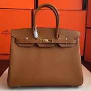 Imitation Designer Imitation Hermes Brown Epsom Birkin 35cm Handmade Bag HJ00501