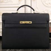 Knockoff 1:1 1:1 Hermes Black Kelly Depeche 38cm Briefcase Bag HJ00464