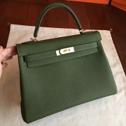 Knockoff Hot Hermes Canopee Clemence Kelly Retourne 32cm Handmade Bag HJ00018