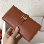 New Designer Hermes Gold Swift Bearn Gusset Wallet HJ00544