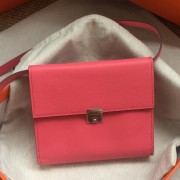 Replica 1:1 Hermes Rose Lipstick Clic 16 Wallet With Strap HJ00934