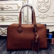 Replica 1:1 Hermes Victoria II 35cm Bag In Brown Leather Replica HJ01290