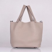 Replica Copy Hermes Picotin Lock Bag In Grey Leather HJ00833