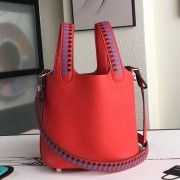 Replica Discount Hermes Red Picotin Lock 18cm Bag With Braided Handles HJ00961