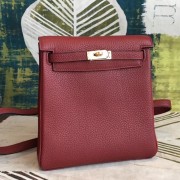 Replica Hermes Bordeaux Clemence Kelly Ado PM Backpack HJ00111