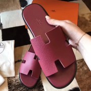 Replica Hermes Izmir Sandals In Fuchsia Epsom Leather HJ00736