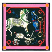 Replica Hot Luxury Fake Hermes Black Tout En Carre Shawl 140CM HJ00449