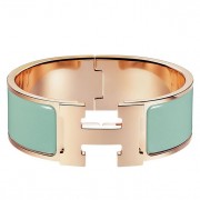 Top Quality Hermes Aqua Enamel Clic Clac H PM Bracelet HJ00947