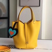 Wholesale Hermes Yellow Picotin Lock 18cm Bag With Braided Handles HJ01027
