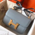 1:1 Replica Hermes Epsom Constance 24cm Blue Lin Handmade Bag HJ00651