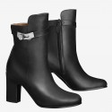 AAA Fake AAA Hermes Black Joueuse Ankle Boots HJ01249