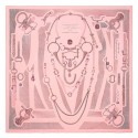 AAA Fake High Quality Hermes Pink Etude Pour Une Parure De Gala Scarf HJ00130