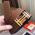 AAA Hermes H Au Carre Belt Buckle & Brown 32mm Strap HJ00364
