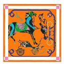 AAA Hermes Orange Tout En Carre Shawl 140CM HJ00315
