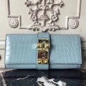 AAA Knockoff Hermes Medor Clutch Bag In Ciel Crocodile Leather HJ00323