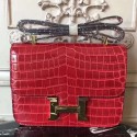 AAAAA Copy Hermes Red Constance MM 24cm Crocodile Bag HJ00995