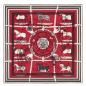 Best Cheap Hermes Red H Imprimeur Fou Couvertures D'Ex-Libris Shawl 140cm HJ00169