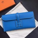 Best Fake Hermes Jige Elan 29 Clutch Bag In Blue Epsom Leather HJ00093