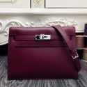 Best Fake Hermes Kelly Danse Bag In Bordeaux Swift Leather HJ01267