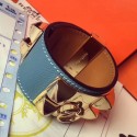 Best Wholesale Hermes Blue Jean Epsom Collier De Chien Bracelet Size S HJ01207