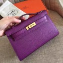 Cheap Imitation Top Replica Hermes Cyclamen Epsom Kelly Pochette Handmade Bag HJ01240